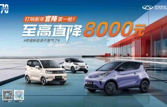 奇瑞小蚂蚁“掏家底”了！官降至高8000元，更享三重购车好礼